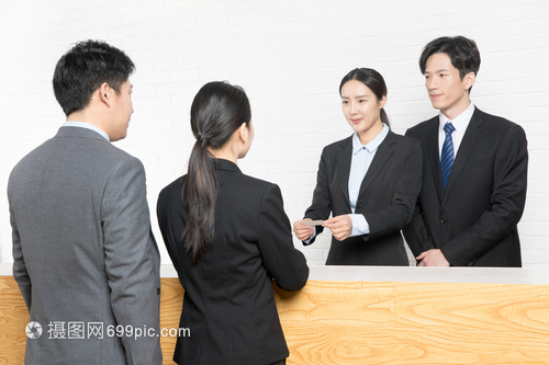 商務人士前臺接待